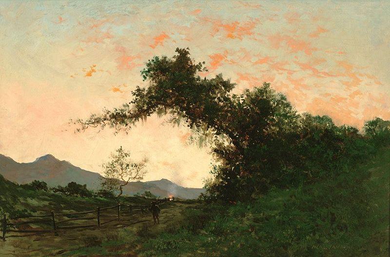 Jules Tavernier Marin Sunset in Back of Petaluma by Jules Tavernier oil painting picture